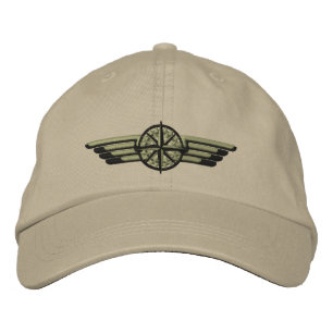 Northern Star Compass Pilot Wings Embroidered Hat