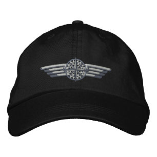 Northern Star Compass Pilot Wings Embroidered Hat