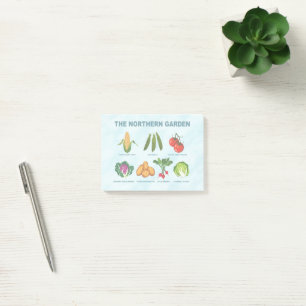 Northern Vegetable Garden Post-it Notes