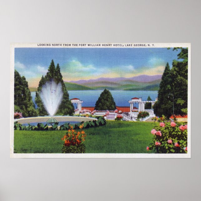 Northern View of Lake from Ft. William Henry Poster (Front)