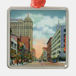 Northern View of Main Street Metal Ornament