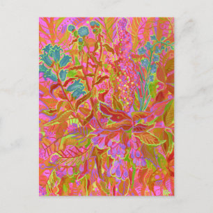 Northern Wildflowers Colourful Summer Floral Art Postcard