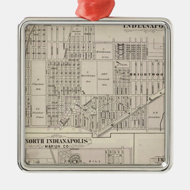 Northerneastern part of Indianapolis Metal Ornament (Front)