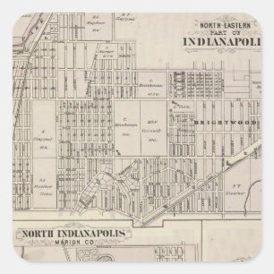 Northerneastern part of Indianapolis Square Sticker