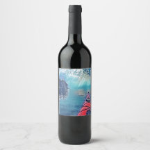 Northshore Kayaking Wine Bottle Label