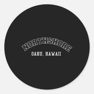 Northshore Oahu Hawaii Classic Round Sticker