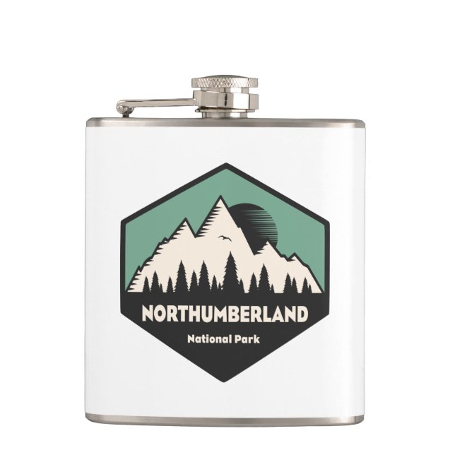 Northumberland National Park Hip Flask (Front)