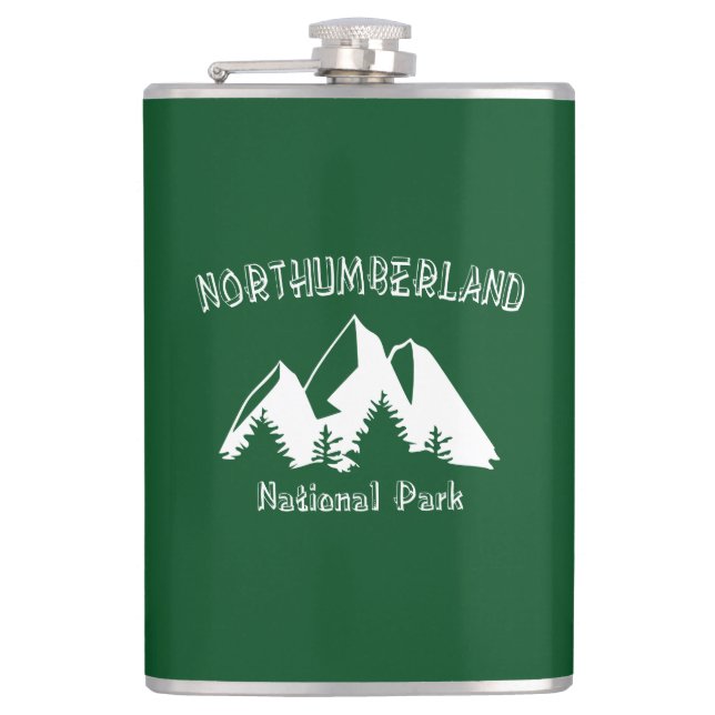 Northumberland National Park Hip Flask (Front)
