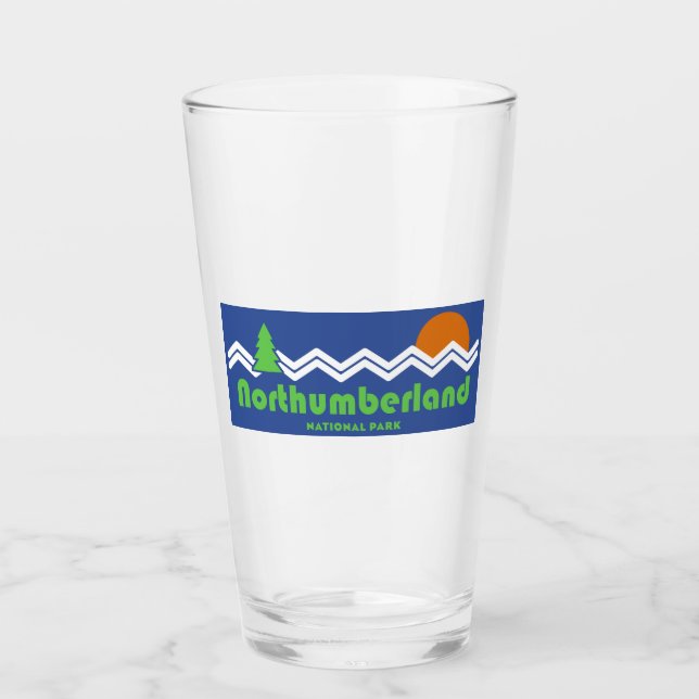 Northumberland National Park Retro Glass (Front)