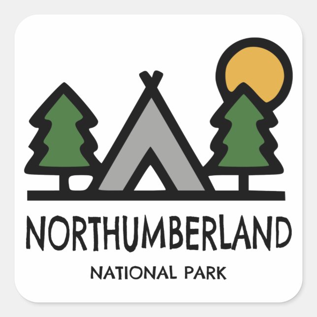 Northumberland National Park Square Sticker (Front)