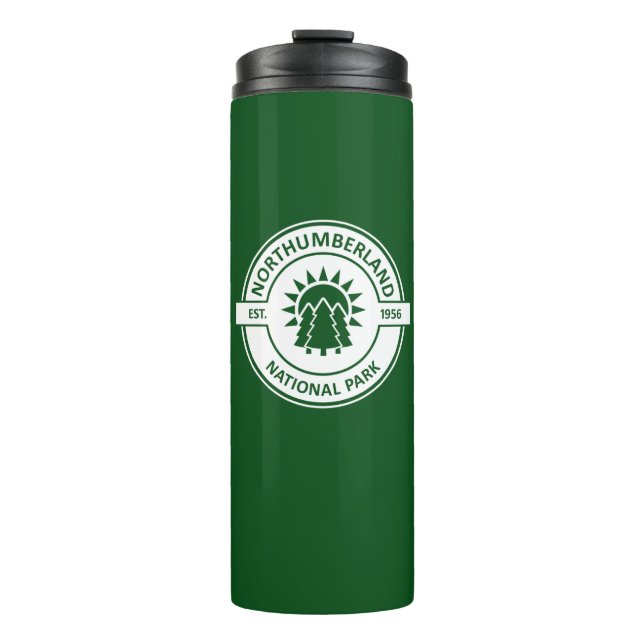Northumberland National Park Sun Trees Thermal Tumbler (Front)