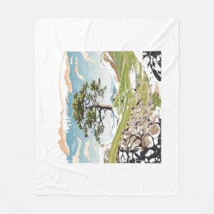 Northumberland National Park Sycamore Gap Tree Fleece Blanket