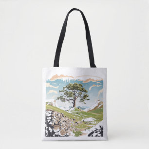 Northumberland National Park Sycamore Gap Tree Tote Bag