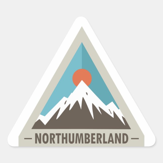 Northumberland National Park Triangle Sticker (Front)