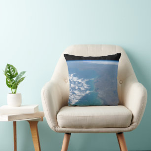 Northward The Florida Peninsula. Throw Pillow