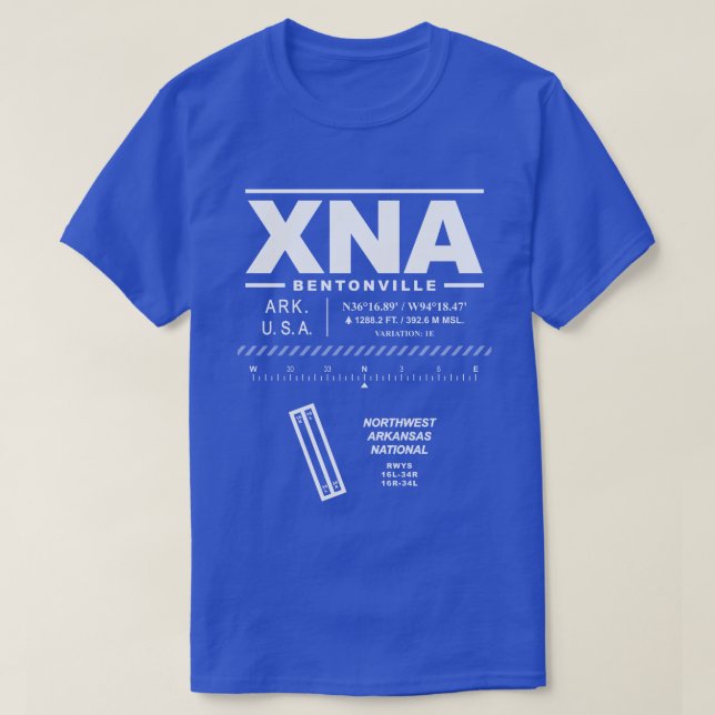 Northwest Arkansas National Airport XNA T-Shirt (Design Front)