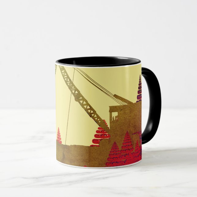 Northwest Crane and Shovel OPERATING ENGINEER art Mug (Front Right)