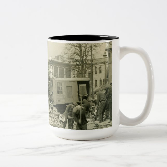 Northwest Crane and Shovel OPERATING ENGINEER Two-Tone Coffee Mug (Right)