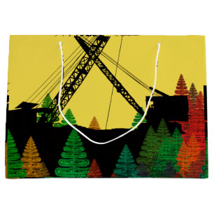 Northwest Crane operator OPERATING ENGINEER art Large Gift Bag