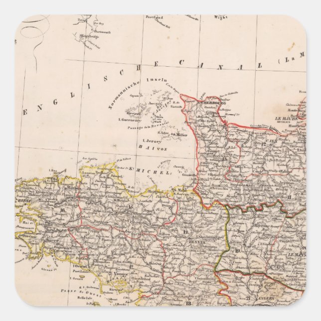 Northwest France Square Sticker (Front)