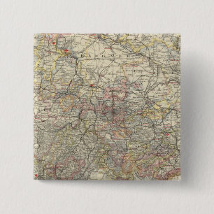 Northwest German Empire 2 Inch Square Button