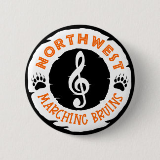 Northwest marching bruins band music note 2 inch round button
