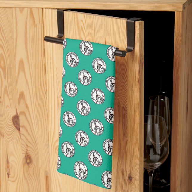 Northwest Pacific Coast Haida Art Killer Whale Kitchen Towel (Thirds Fold)