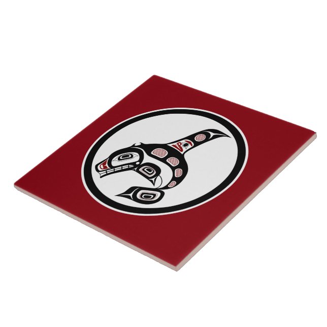 Northwest Pacific coast Haida art Killer whale Tile (Side)