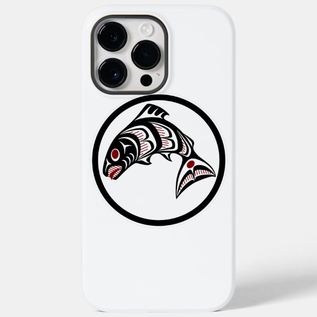 Northwest Pacific coast Haida art Salmon Case-Mate iPhone Case (Back)