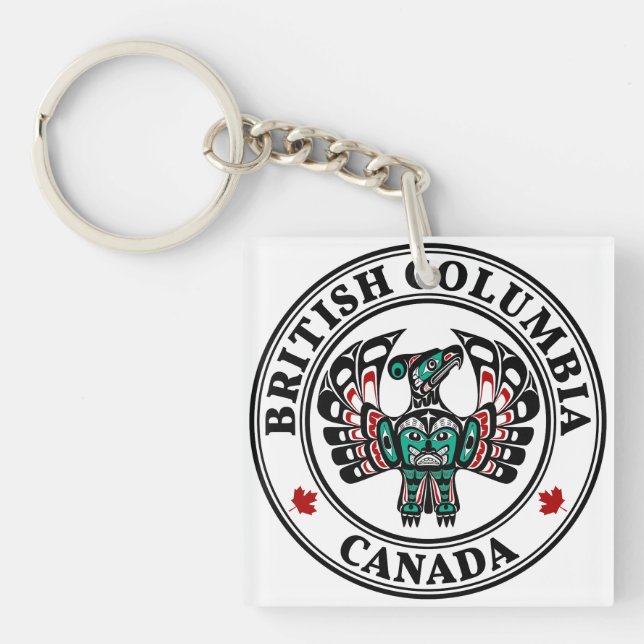 Northwest Pacific Coast Haida Art Thunderbird Keychain (Front)
