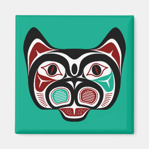 Northwest Pacific coast Haida Kitty Magnet