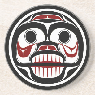 Northwest Pacific coast Haida Weeping skull Coaster