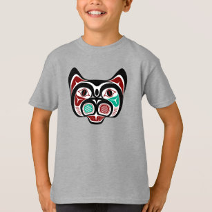 Northwest Pacific coast Red White Haida Kitty T-Shirt