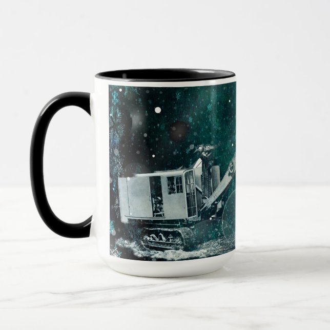 NORTHWEST SHOVEL CRANE  WINTER FANTASY PHOTO MUG (Left)