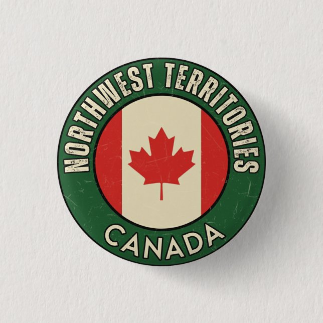 Northwest Territories Canada 1 Inch Round Button (Front)