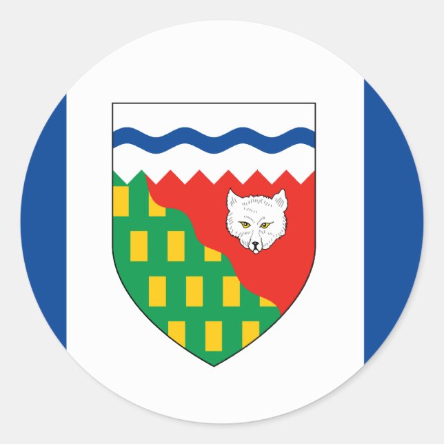 NORTHWEST TERRITORIES FLAG CLASSIC ROUND STICKER (Front)