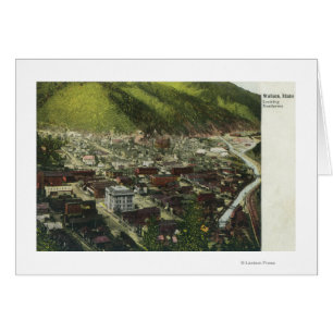 Northwestern Aerial View of TownWallace, ID