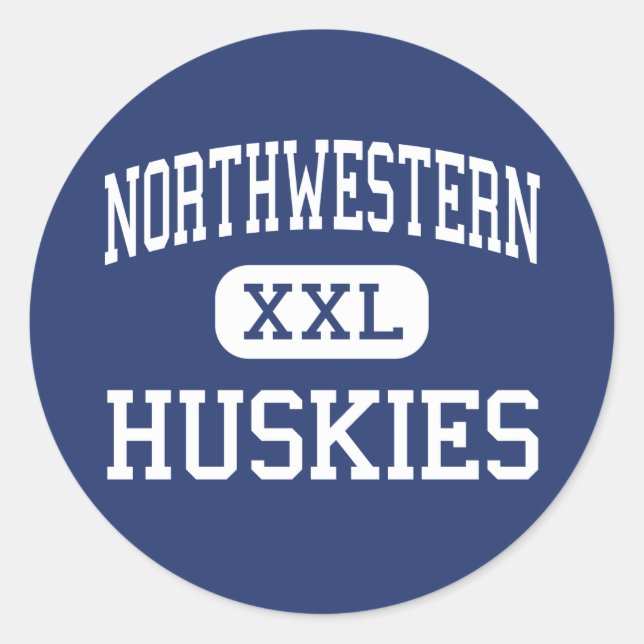 Northwestern - Huskies - High - West Salem Ohio Classic Round Sticker (Front)