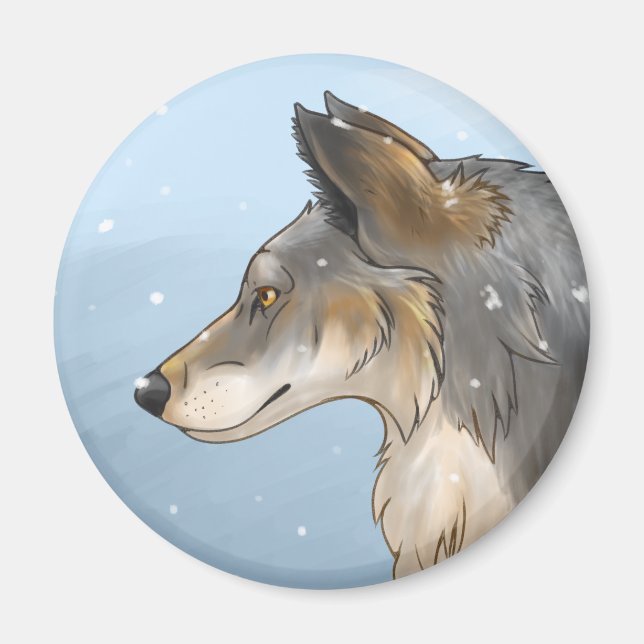 Northwestern Wolf Magnet (Front)