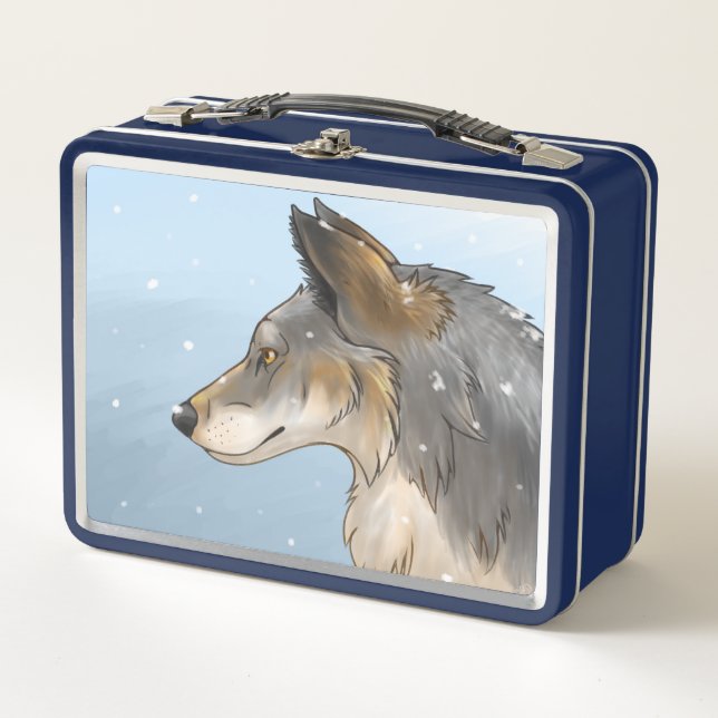 Northwestern Wolf Metal Lunch Box (Front)
