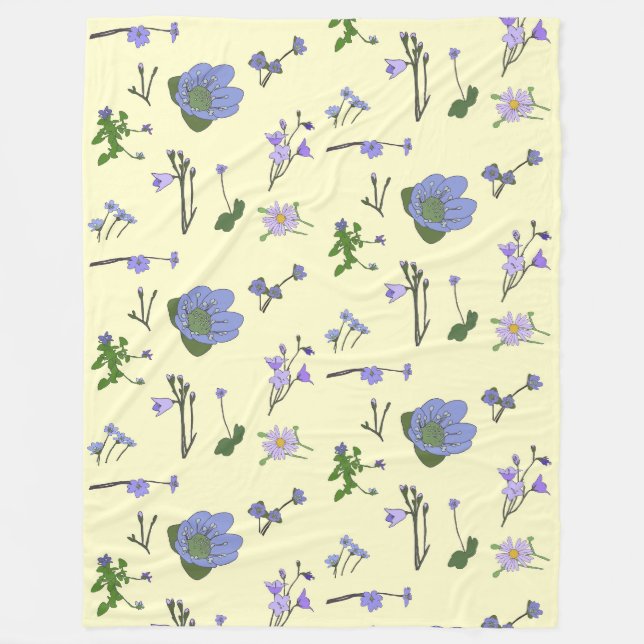 Northwoods Natural Purples fleece blanket (Front)