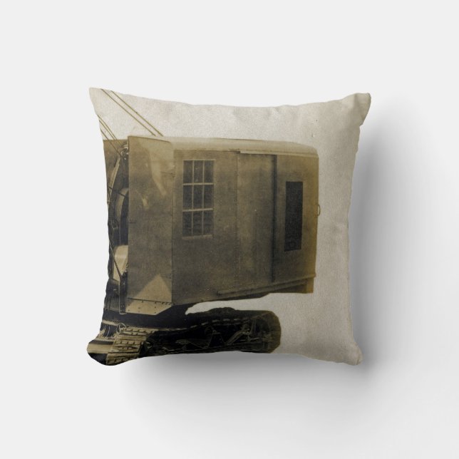 Northwwest Crane Model 105 Antique Machinery Throw Pillow (Front)