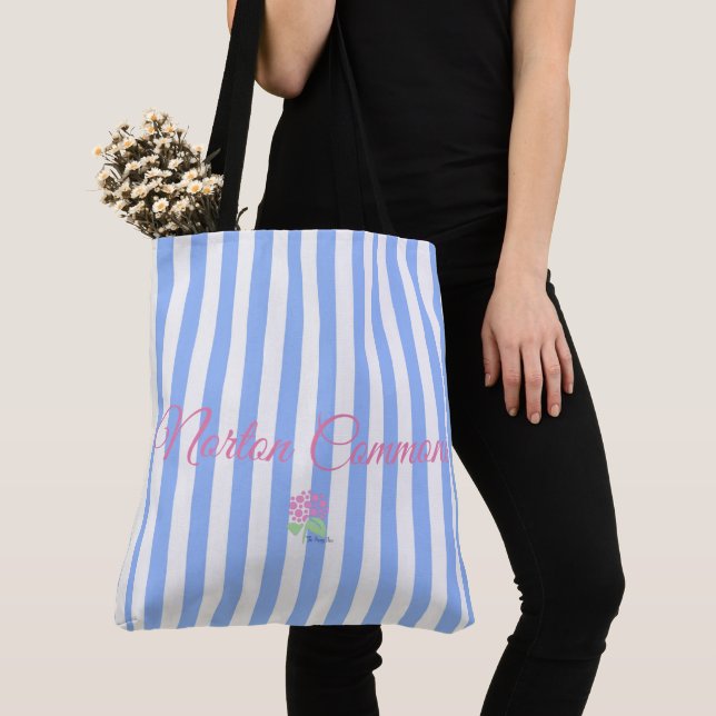 Norton Commons blue stripe tote bag (Close Up)