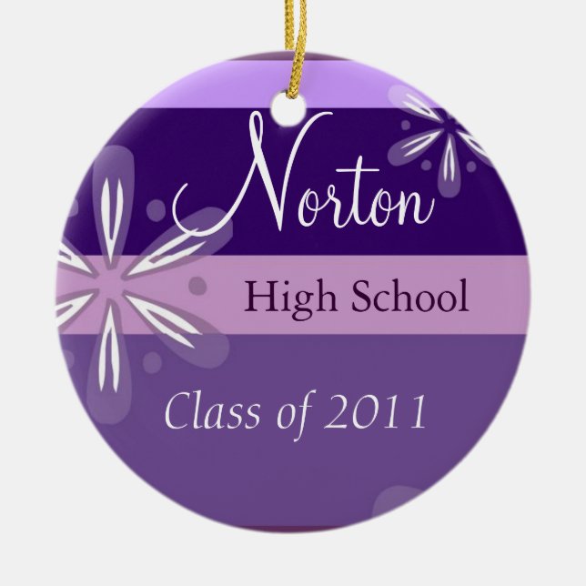 Norton Floral Class of 2011 Keepsake Ceramic Ornament (Front)