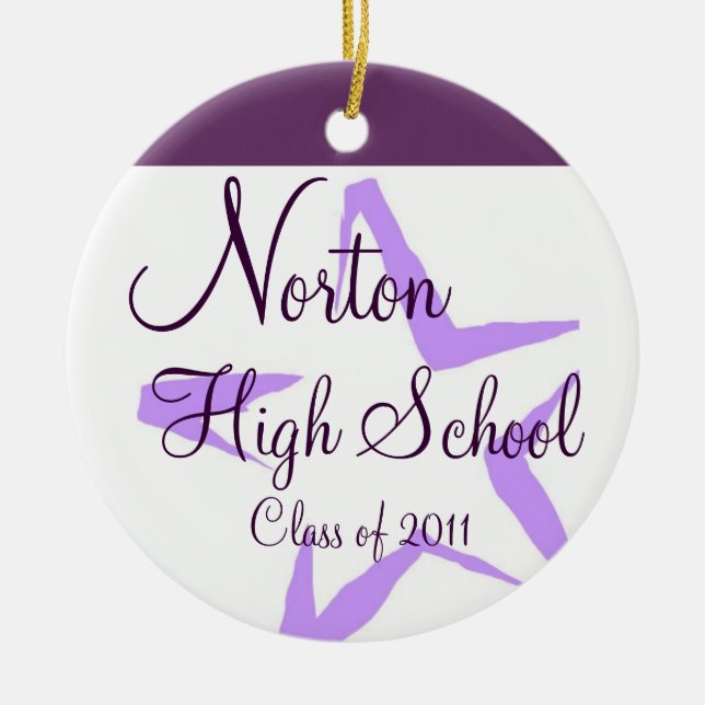 Norton High School Star Keepsake Ceramic Ornament (Front)