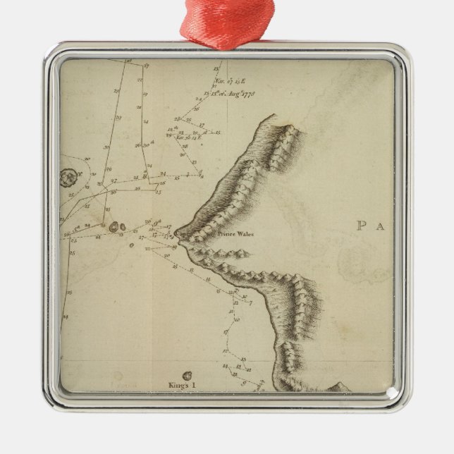 Norton Sound, Bherings Strait, Alaska Metal Ornament (Front)