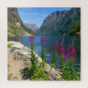 Norvège Village Gudvangen Scène Jigsaw Puzzle