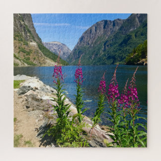 Norvège Village Gudvangen Scène Jigsaw Puzzle