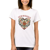 Norvégien Rosemaling Folk Art Heart Sweat - shirt 