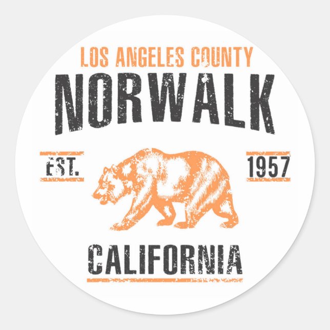 Norwalk Classic Round Sticker (Front)